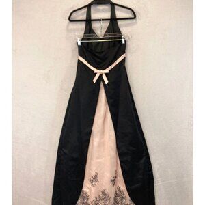 Vintage Y2K Babydoll Masquerade Maxi Dress 9/10 Black Pink Coquette Prom Gown